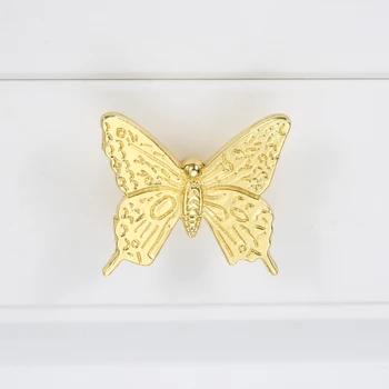 Златни/сребърни дръжки за кухненски шкаф във формата на пеперуда; мебели за дома дръжка от с сплав; плъзгащо се чекмедже на шкафа; Тяга за домашен интериор с винт