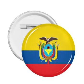 Знаме на Еквадор Gmg Икони Игли за Шапки Красиви Брошки 59 мм Софт бутон на Жени Събиране на Аниме фенове