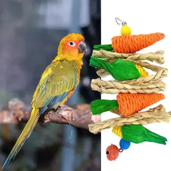Играчка за птици с камбана Изящни Нокти във формата на царевица Птица Папагал която е уникална играчка Папагал Играчка Стоки за домашни любимци