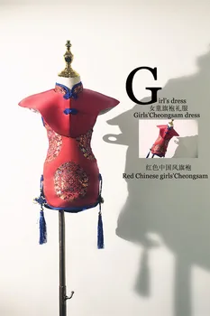 Изключителни авторски летни рокли, китайски чонсамы за момичета, дизайн с бродерия и пискюли, детски костюм Тан, детски костюми