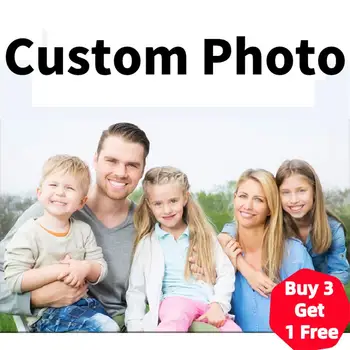 Индивидуална картина върху платно Потребителски снимки Печатане на картини стенен художествен плакат на Потребителски лични семейни снимки, Снимки на Cuadros Decor