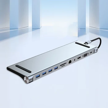 Интелигентен сплитер USB3.0, удължител 11 в 1, мини-сплитер, който е съвместим с HDMI, скорост на трансфер на 5.0 gbps за смартфони