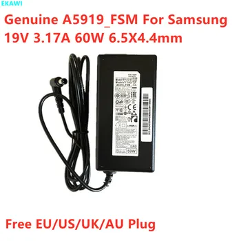 Истински A5919_FSM 19V 3.17 A 60W 6,5X4,4 мм Адаптер За Samsung TV-MONITOR UN32J5003 UE32J4500AK UE32J4510 32 Зарядно устройство за телевизора