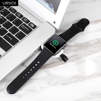 Кабел за зареждане URVOI за Apple Watch Ultra series 8 7 6 SE 54321, удобно безжично преносимо зарядно, удобна магнитна поставка, USB щепсел