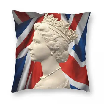 Калъфка RIP Queen Elizabeth II от печатни тъкани, калъф за възглавница, декоративна калъфка за възглавница, калъф за възглавница, домашна светкавица 45*45 см