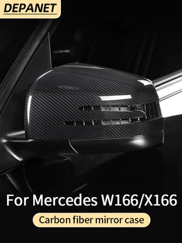 Капакът на огледалото за обратно виждане от настоящето въглеродни влакна За Mercedes ML320 2012 GLE W166 coupe c292 350d GL x166 GLS amg