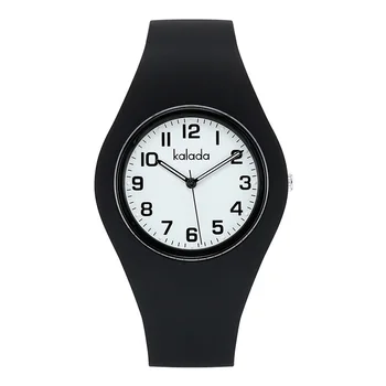 кварцов часовник студентски часовници модерен модел фините ръчни часовници детско време на новият модел в черен и бял цвят