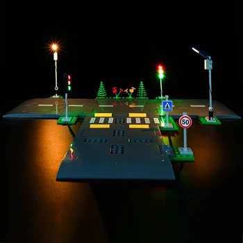 Комплект led лампи, строителни блокове, градски пътни указателни табели за LEGO 60304 (В комплекта са включени само светлина)