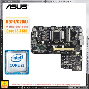 Комплект дънната платка LGA 1150 ASUS H97-I/G20AJ/DP_MB + i3 4130 Процесор Intel H97 чипсет на дънната Платка DDR3 Оперативна памет, SATA2 PCI-E X16 USB2.0