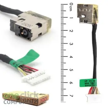 Конектор dc адаптер с кабел за лаптоп HP 14-ce2017 Ce0016tu Ce0035tx Ce3088tx, гъвкав кабел за зареждане dc