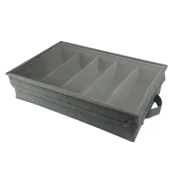 Кутия за съхранение на трапезно сребро Сгъваема кутия за съхранение на прибори за хранене с 4 отделения За съхранение на прибори за хранене с Голям капацитет, за кухнята, за хола