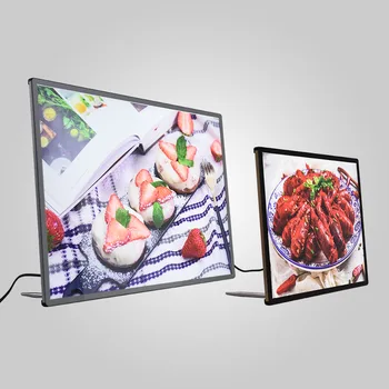 Лайтбокс a3 голям led светлина кутия за реклама прозрачен led дисплей меню