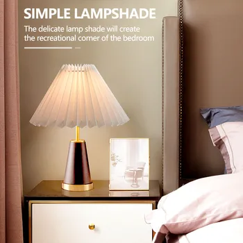 Лампион с гънки, настолна лампа, стоящ лампи, японски стил, плиссированный лампа, творчески лампа за настолна лампа, лампи за спалня -B
