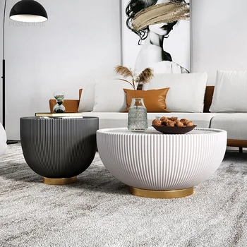 Леки луксозни холни маси Домашен кръг с креативен дизайн на холна маса Минималистичная модерни мебели за хола разтегателен приставной маса