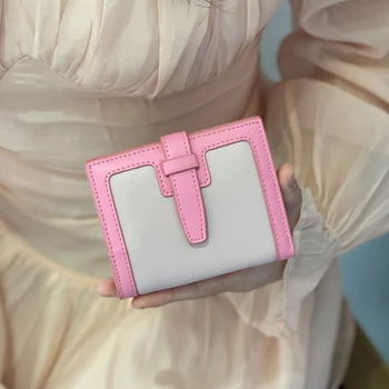 Луксозен дизайнерски портфейл, модерен женски чантата за момичета, ултра-кратък дизайнерски кожен портфейл, малки портмонета, държач за карти, чанта за пари, дама