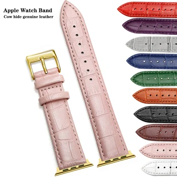 Луксозна кожена каишка за часовник Apple Watch Band Series 5/3, спортен гривна 42 мм, 38 мм и каишка за iwatch 6 4 SE Band