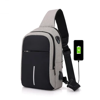 малка чанта през рамо с USB зареждане, мъжки чанти-незабавни посланици, мъжки водоустойчива чанта-прашка, нагрудная чанта за момче, пътен раница, мъжки чанти през рамо