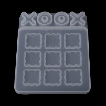 Малки фигури за игра на Тик-так-палеца за отливки от Смола Small O X Board Game Силиконова Форма на DIY Занаятите Класически Настолни Семейни Игри Форми DropShip