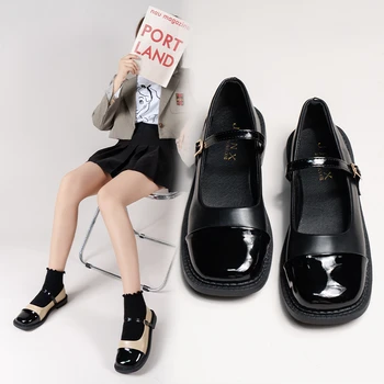 Марковите дамски обувки Mary Janes на дебелото платформа в стил Лолита 2022, Нови летни сандали, есенни вечерни обувки-лодки, дамски обувки-oxfords Zapatos