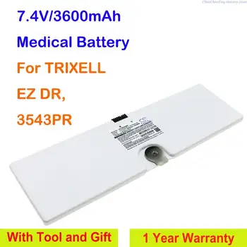  Медицински батерия с капацитет 3600 mah 2ICP5/38/50-4, 2ICP05/67/89 за TRIXELL 3543PR, EZ DR