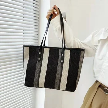 Модерен дамски корея клетчатая чанта ins, ежедневни проста холщовая чанта през рамо шарени