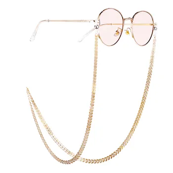 Модерна верижка за очила за жени, каишка за очила, слънчеви очила, имат противоплъзгаща лента на шийката на каишка, панел