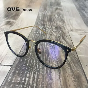 Модерна оптична кръгли рамки за очила, дамски, мъжки рамки за очила в ретро стил vintage слънчеви очила за късогледство, очила с рецепта от лекар