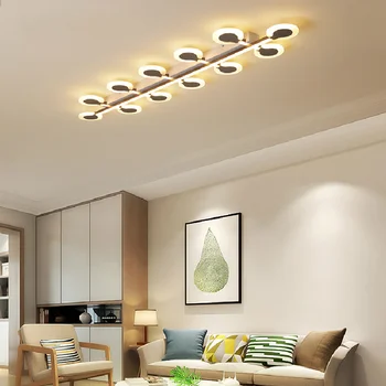 Модерни led таван осветление с дистанционно затъмняване лампи на тавана осветителни тела, акрилни осветителни тела за хол, ресторант, кухня, къщи, дълъг панел лампа