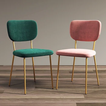 Модерни дизайнерски трапезни столове с домакинство на облегалката, Трапезни столове за грим в скандинавски стил, рецепция, Мебели за дома Sillas Comedor WZ50DC