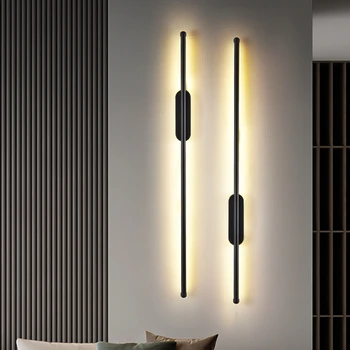 Модерният led, с монтиран на стената лампа в скандинавски стил с дълга пръчка, стенни осветителни тела за хол, спалня, диванного фон, монтиран на стената лампа за домашен интериор, Осветление