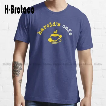 Модна тениска Harolds Cafe, Реколта тениски по Поръчка, Тениски Aldult за Тийнейджъри, Унисекс, Тениски с дигитален печат Xs-5Xl, Създайте Свой дизайн