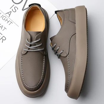 Мъжки официалната обувки от естествена кожа, италианска ежедневни обувки дантела, луксозна марка модельная мъжки обувки, Мокасини, oxfords, мъжки мъжки обувки