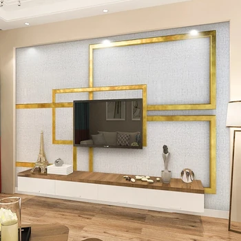 На Всяка поръчка стенопис Тапети 3D Стерео Геометрия Злато Съвременната стенопис Европейски стил Дневна Спалня Фона на Декора на стените на Открито