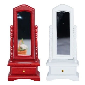 Набор от миниатюрни тоалетни огледала за момичета 1: 12, Bjds за кукла, аксесоари за възрастни, куклена къща, мебели за игри, домашен пейзаж