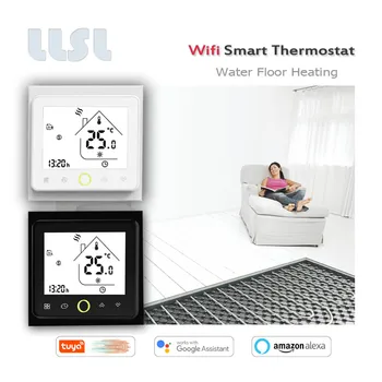 Нагревателен термостат Алекса 24VAC, интелигентен термостат за загряване на вода, работи с Алекса Google Home