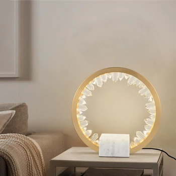Настолна лампа в стил постмодерното за спални, креативна сватбена топла индивидуалност, декорация на хотел, кристален нощна лампа