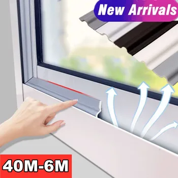Нова 40-метрова оборудване запечатване уплътнение за прозорци от акустична пяна изолация на стени за плъзгащи се врати, прозорци, Ветрозащитный звук proofing памук мерки и теглилки
