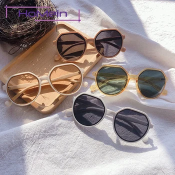 Новият, модерен стил, персонализирано тенденция на слънчеви очила в универсална кръгла рамка, трендови слънчеви очила в ярки цветове в голяма рамка, прохладното лято Ins