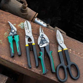 Ножици за рязане на метал, професионални ножици за калай, нож за метал, включване на промишлени ножици за рязане на твърди материали