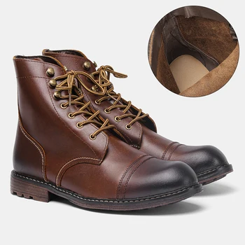Обувки 39-48, мъжки Маркови Обувки от Естествена Кожа 2023, Класически Удобни и Модерни Ботильоны #DX8108