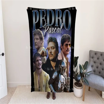 Одеало Pedro Pascal в ретро стил 90-те, подарък вентилатор, фланела, Приятна За кожата, Без Раздразнения
