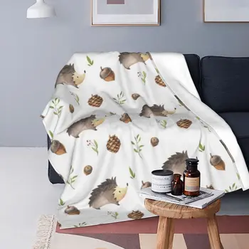 Одеяла във формата на таралеж, кадифе, есен/зима, дышащее меко одеало от кожа хубаво животно за домашен мека мебел, покривки