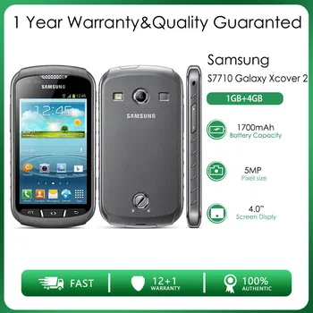 Оригинален Отключени Samsung S7710 Galaxy Xcover 2 3G One SIM 1 GB RAM И 4 GB ROM, 5MP 4,0 
