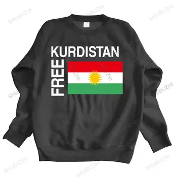 памучен hoody, мъжки блузи, свободни блузи с Курдистаном, флаг Кюрдистан, мъжки черни качулки, брандираната пролетно hoody с качулка за момчета