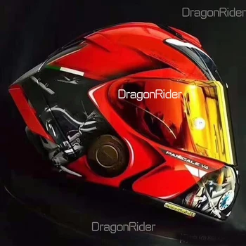 Полнолицевой мотоциклет шлем X14 ЧЕРВЕНА каска DUKA1 за каране на мотокрос каска за мотобайка