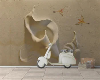 Потребителски тапети 3D триизмерна перлено бял цвете кала птица лотос спалня хол фон монтиране на украса живопис