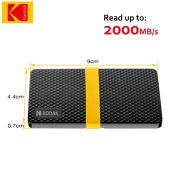 Преносим SSD-диск KODAK X200 Pro 1 TB И 2 TB NVME Външен PSSD 2000 Mbit/s 10 Gbit/s Твърд диск, 512 GB Externo USB3.1 Type-C за преносими компютри PC, PS4