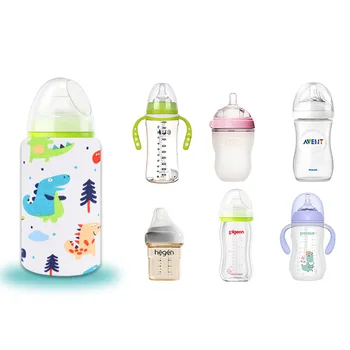 Преносима гореща вода чанта за бебешки бутилки, печка, Чаша за мляко за хранене на бебета с хлопковым принтом, USB чанта за съхранение на бутилки вода сак за инструменти за хранене на бебето
