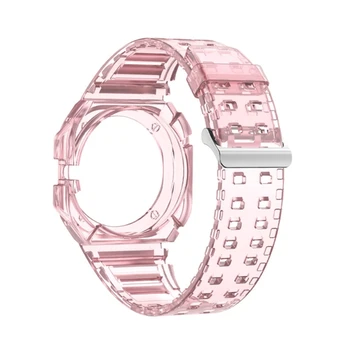 Прозрачна лента за часовника 22 мм, женски, сладък момиче, спортен, прозрачен каишка за часовник GT-Cyber, прозрачен каишка