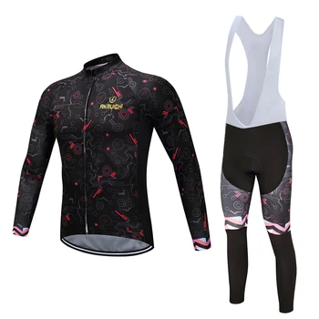 Пролетно-есенен Мъжки тънък комплект за каране на планински велосипеди, Велосипеди костюм 2023, Нов Быстросохнущий Ropa Ciclismo Hombre, дълъг костюм от Джърси за колоезденето